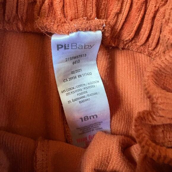 PL Baby long sleeve Babe bodysuit brown corduroy wide leg pant set SIZE  18M - Picture 4 of 5